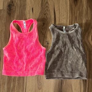Zenana Outfitters Neon Pink Ribbed Tanks